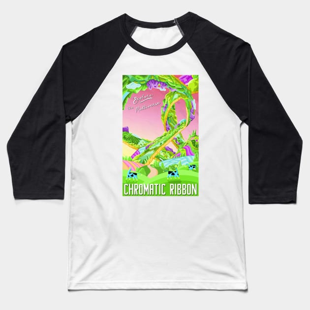 The Midnight Gospel Chromatic Ribbon Baseball T-Shirt by cgouge.art